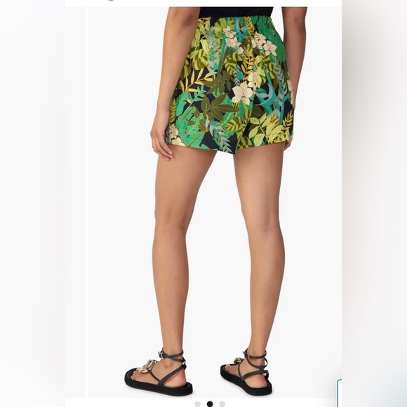 Sanctuary Women's Tropical Green Floral Faux Wrap Miniskort Size 2X NWT - Picture 12 of 12